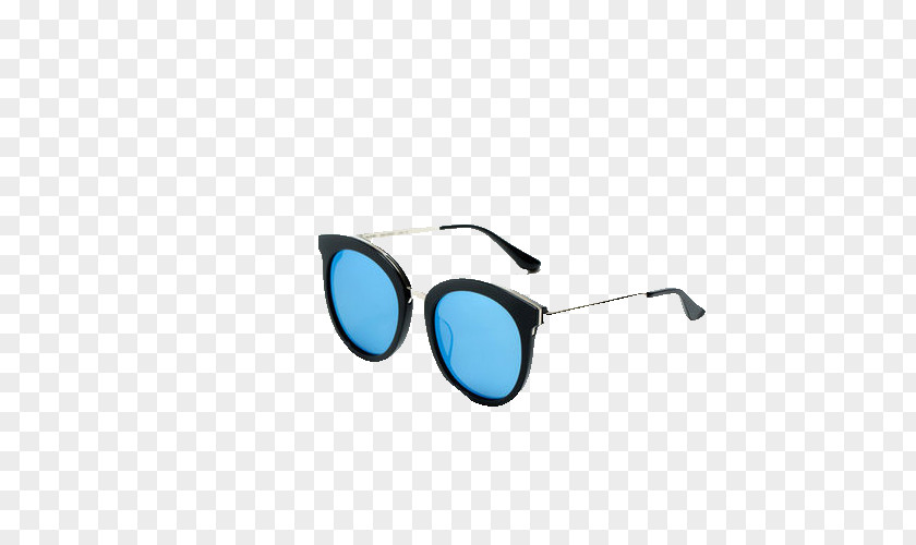 2016 Europe And Sky Blue Metal Sunglasses Goggles PNG