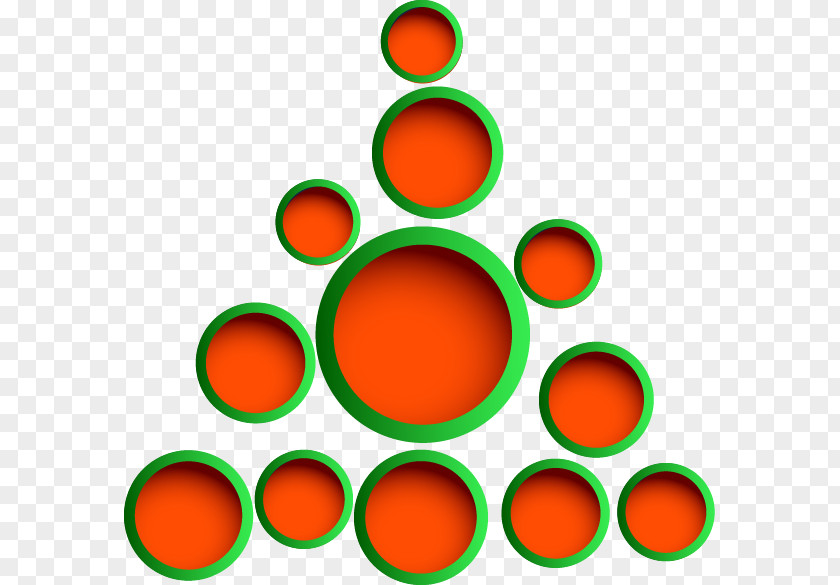 Painted Orange Shading Green Circular Edge Circle PNG
