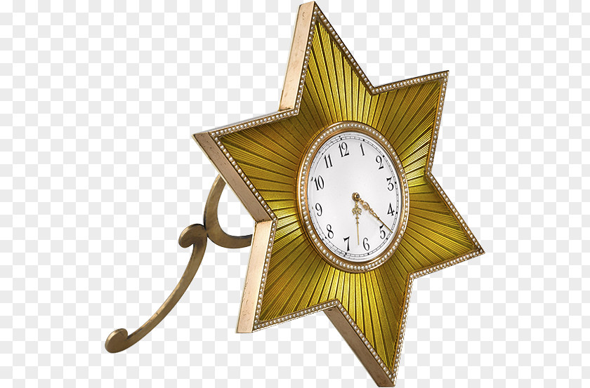 Clock Silver-gilt Gold Vitreous Enamel PNG