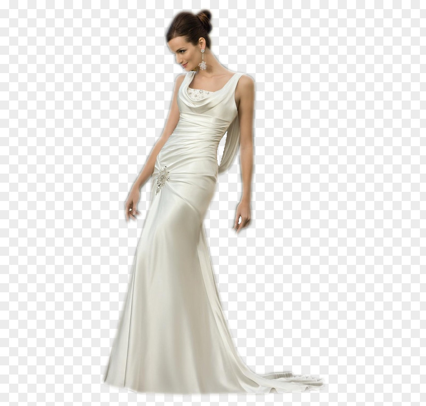 Dress Wedding Shoulder Cocktail Satin PNG