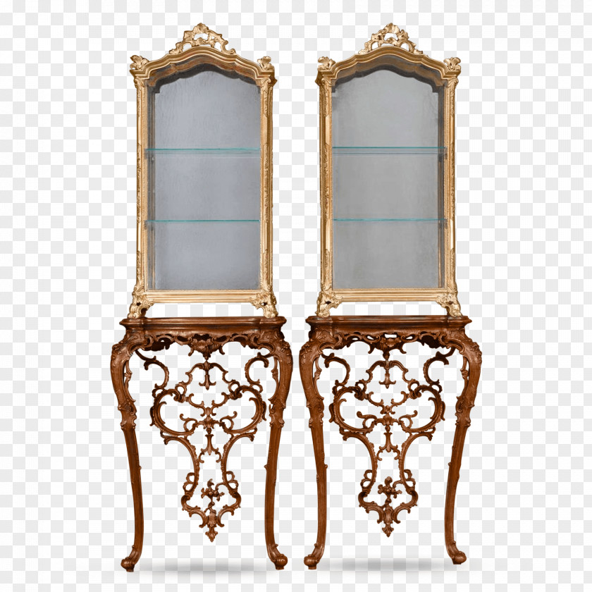 Furnishing Rococo Revival Display Case Furniture Style PNG