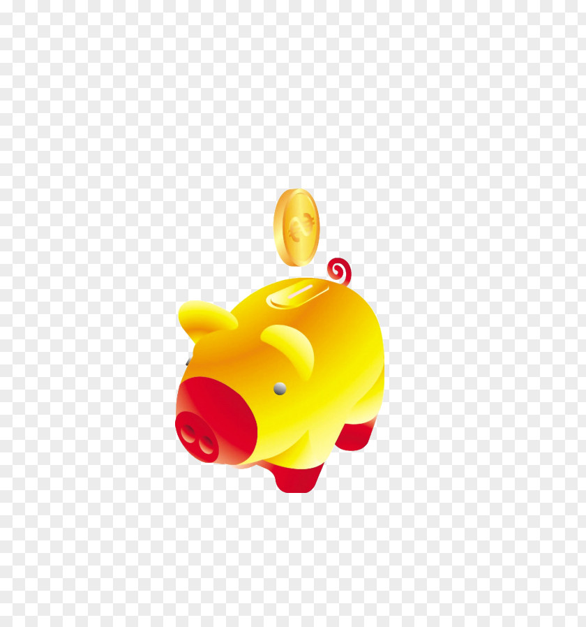 Golden Pig Piggy Bank Domestic Saving PNG