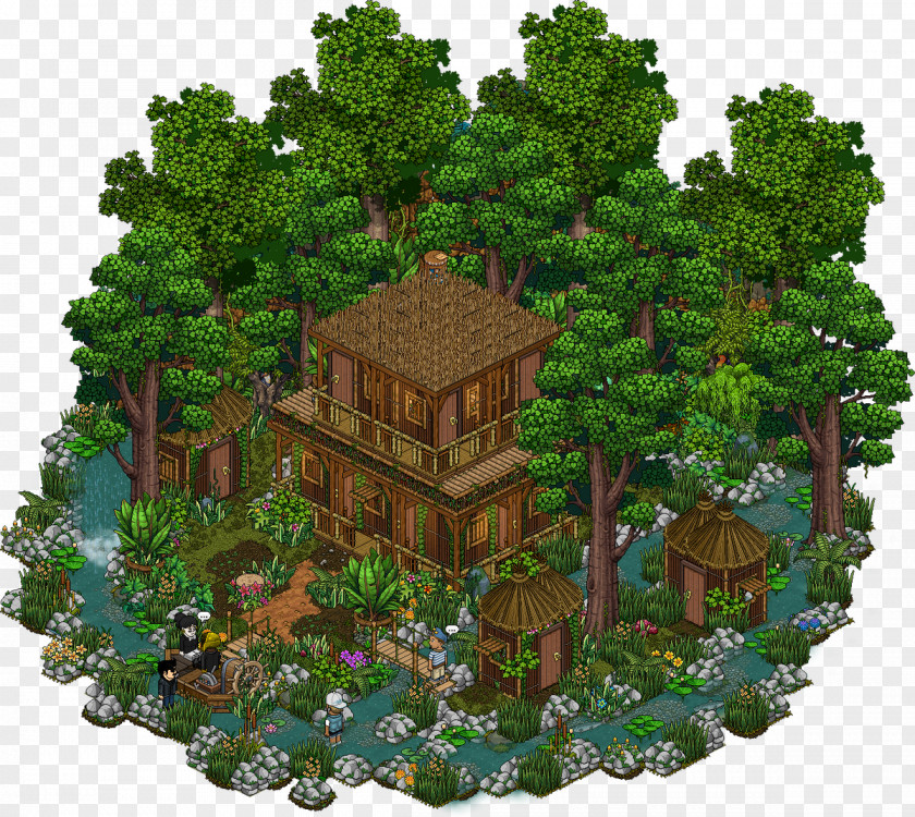 Jungle Habbo Rainforest Tree Biome PNG