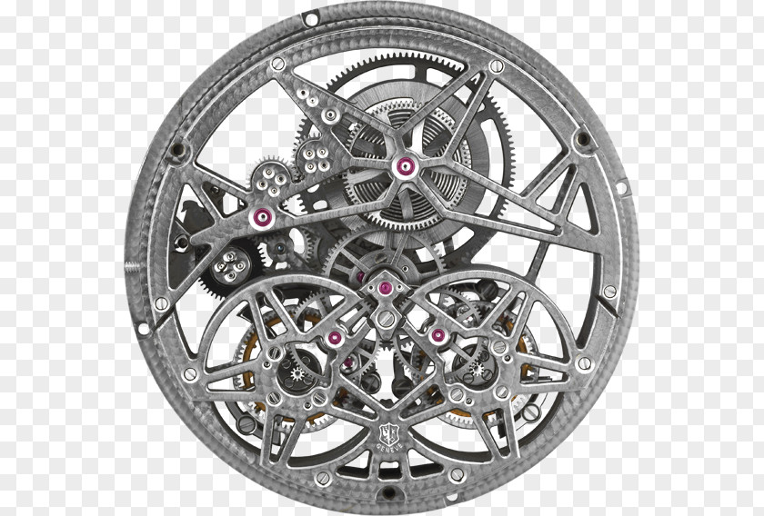 Watch Roger Dubuis Skeleton Tourbillon Clock PNG