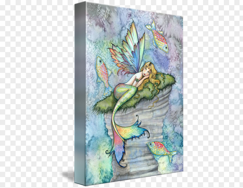 Watercolor Mermaid Art Fairy Printmaking Printing PNG