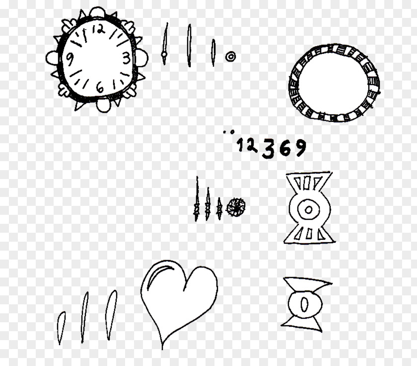 Clock Sketch Circle Car Point Angle Line Art PNG