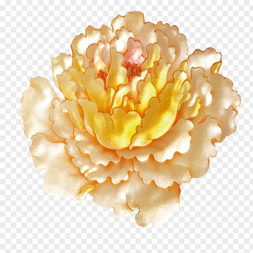 Jade Peony Relief Moutan Wall PNG