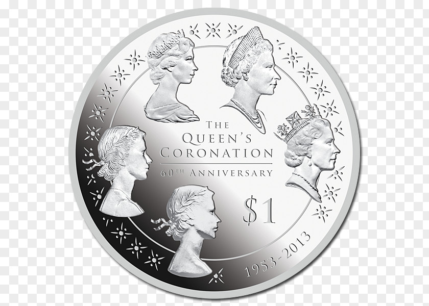 Anniversary Of The Coronation Commemorative Coin Elizabeth II New Zealand Monarch PNG
