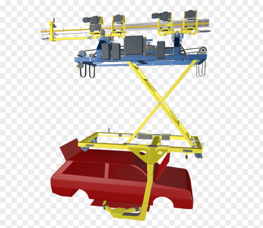 Car Monorail Elektrohängebahn Automotive Industry Conveyor System Machine PNG
