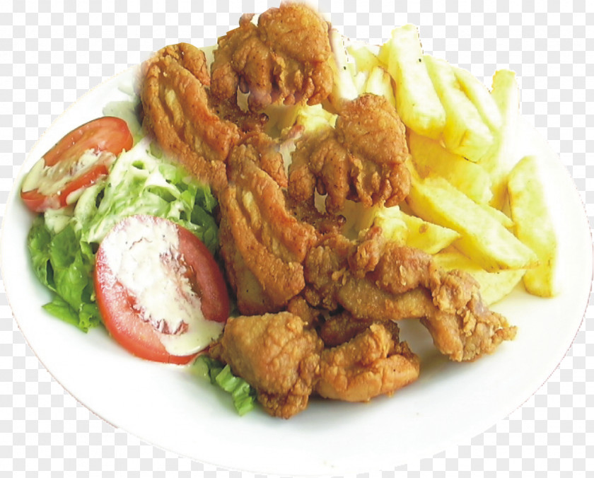 Fried Chicken French Fries Crispy Nugget And Chips PNG