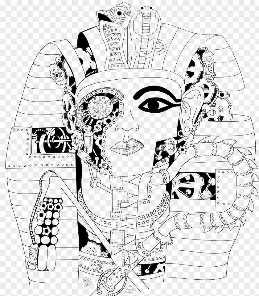 Egyptian Gods Tutankhamun's Mask Ancient Egypt KV62 Drawing Coloring Book PNG