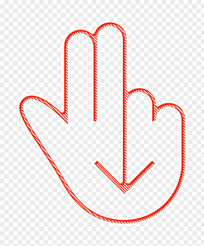 Gesture Symbol Down Icon Fingers PNG