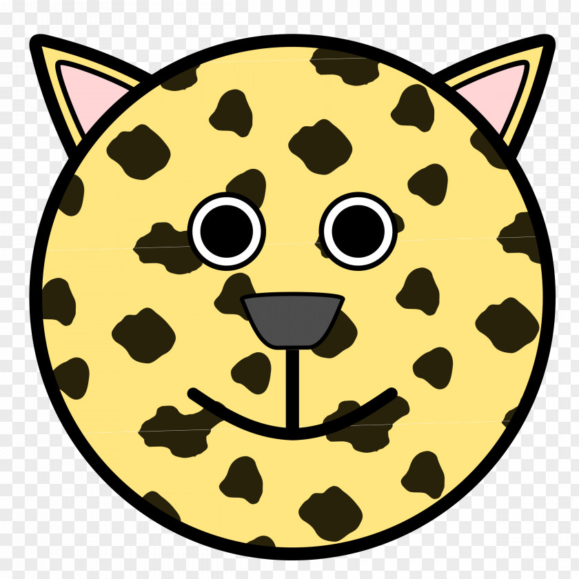 Leopard Head Cliparts Cat Smiley Coloring Book Face PNG