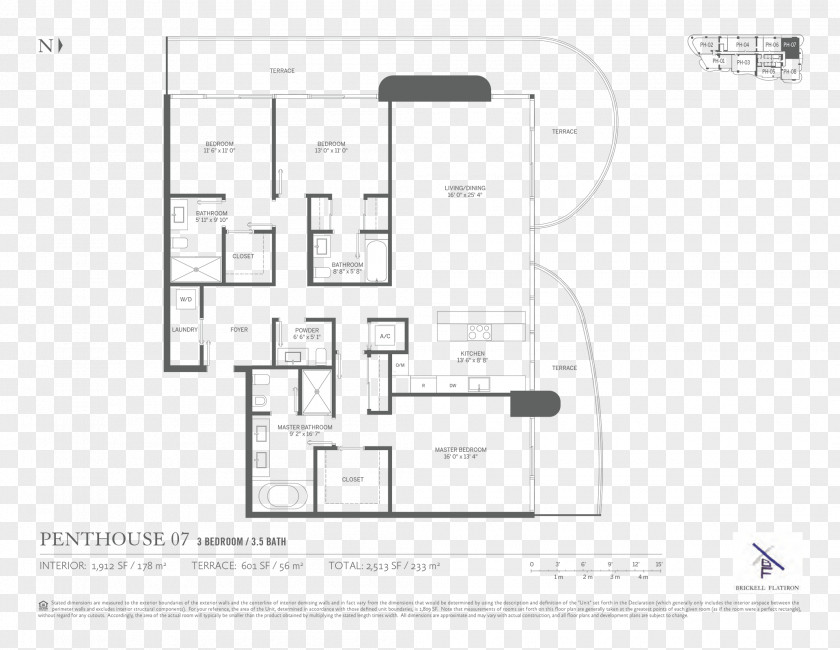 Brick Floor Plan Flatiron Building Brickell PNG