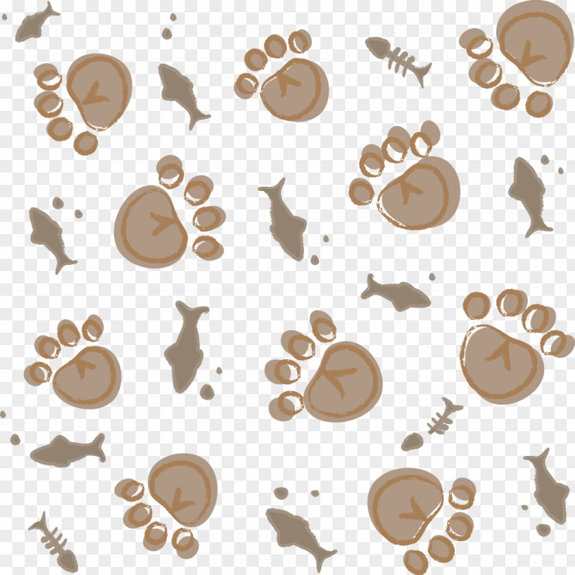 Puppy Footprints Vector Background Shading Material Dog PNG