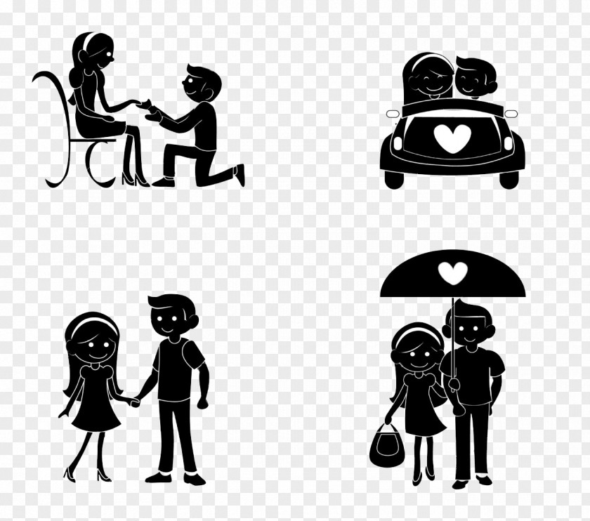 Castro Silhouette Couple Clip Art PNG