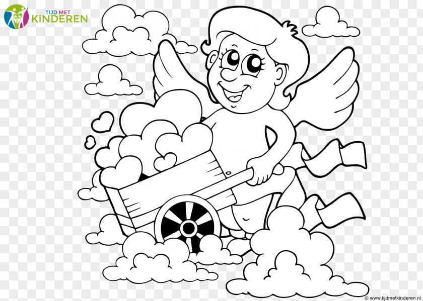 Cupid Clipart Coloring Book PNG