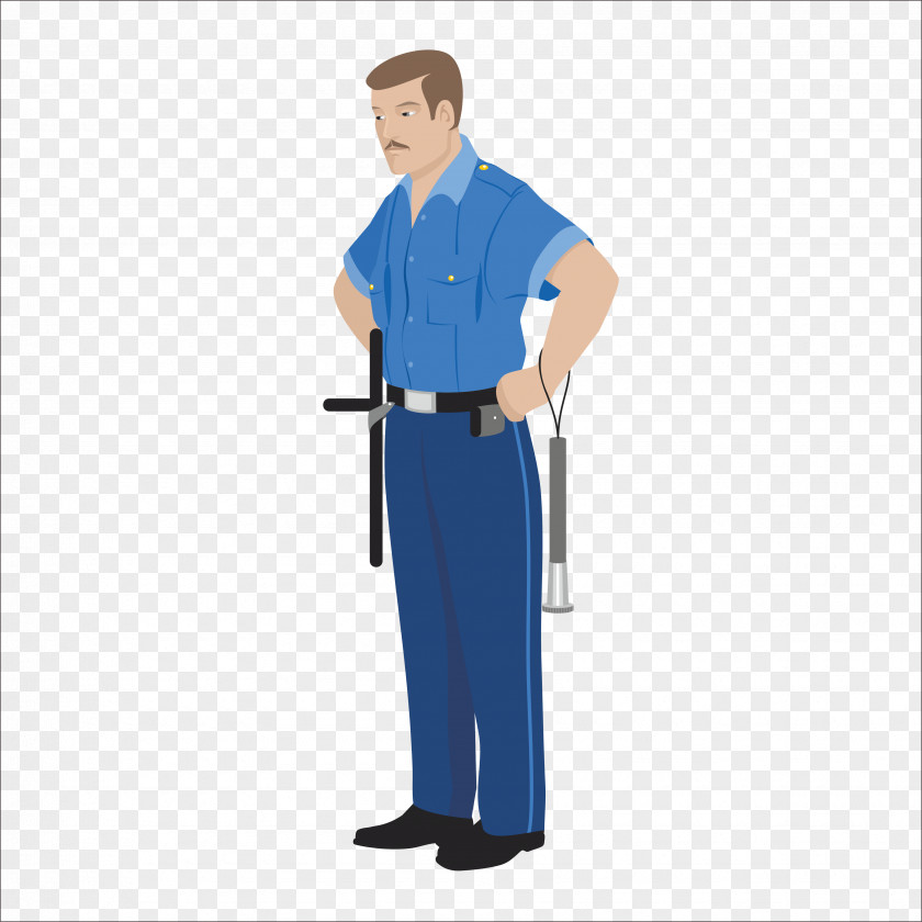 Flat Police Profession Cartoon Royalty-free Illustration PNG