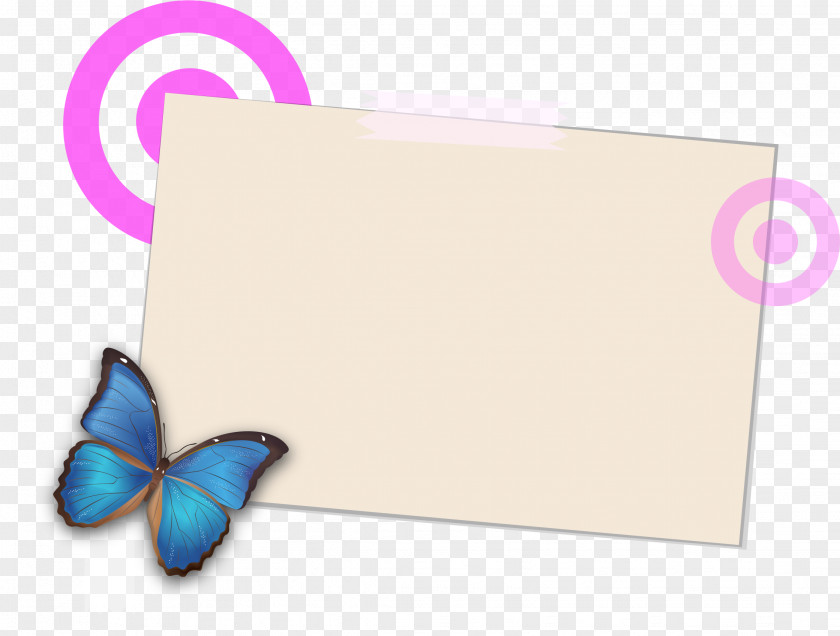 Hand-painted Butterfly Border Download PNG