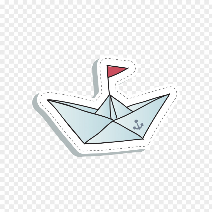 Plug The Red Flag Of Paper Boat Watercraft PNG