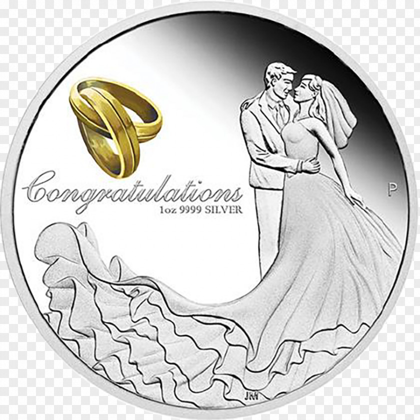 Silver Coin Perth Mint Proof Coinage Wedding PNG