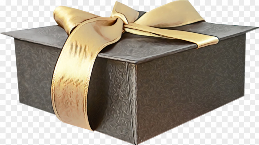 Wedding Favors Metal Box Brown Shipping Gift Wrapping Ribbon PNG