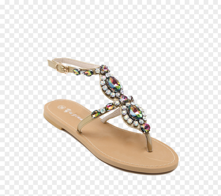 Flat Strap Material Slipper Sandal Leather Fashion Flip-flops PNG