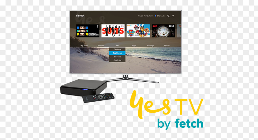 Tv Channels Fetch TV Optus Television Set-top Box PNG