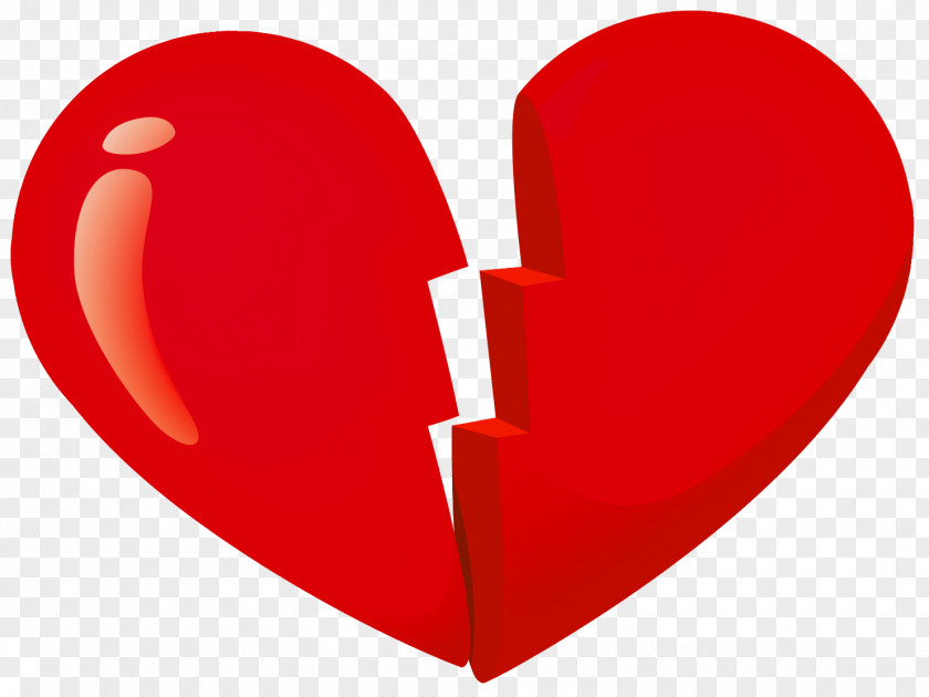 Valentine Red Broken Heart Clipart Clip Art PNG