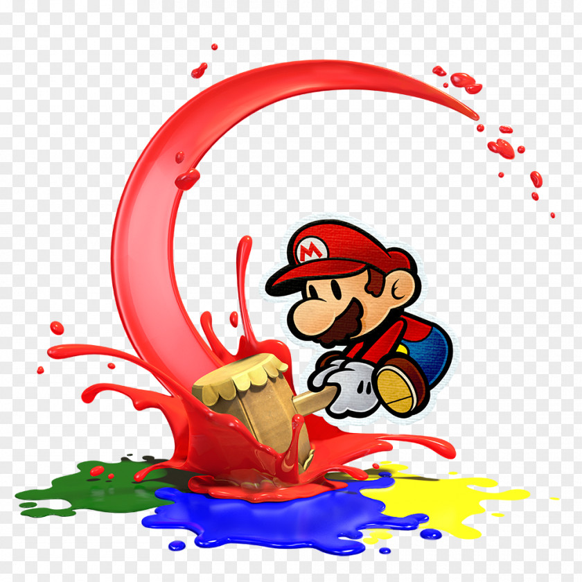 Color Splash Super Mario Bros. Paper Mario: Sticker Star PNG
