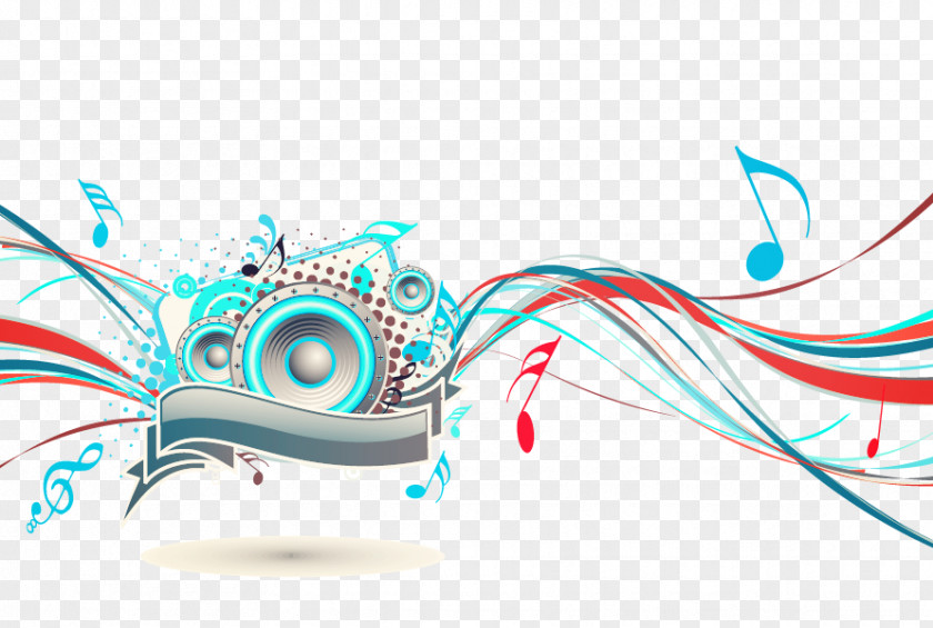 Musical Note PNG note , Colorful Music lines, music illustration clipart PNG