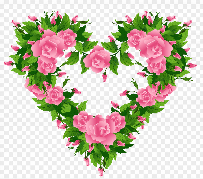 Rose Heart Cliparts Flower Pink Clip Art PNG