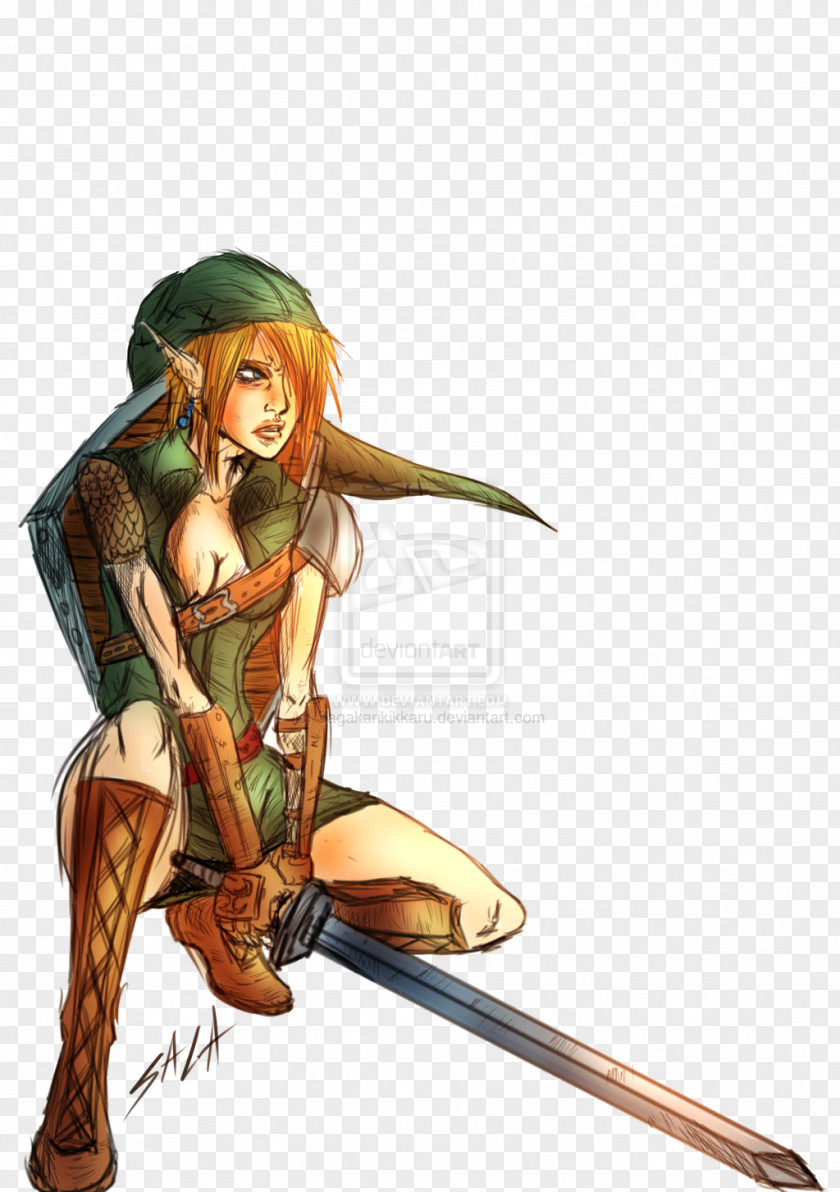 The Legend Of Zelda Cartoon Woman Warrior Weapon PNG