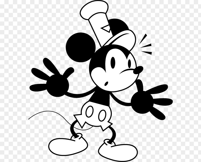 The Old Man Who Fell And Bled Mickey Mouse Black White Clip Art PNG