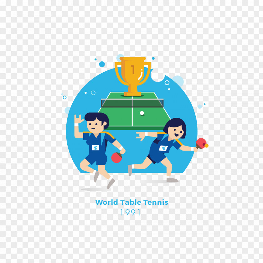 Flat Table Tennis Sport PNG