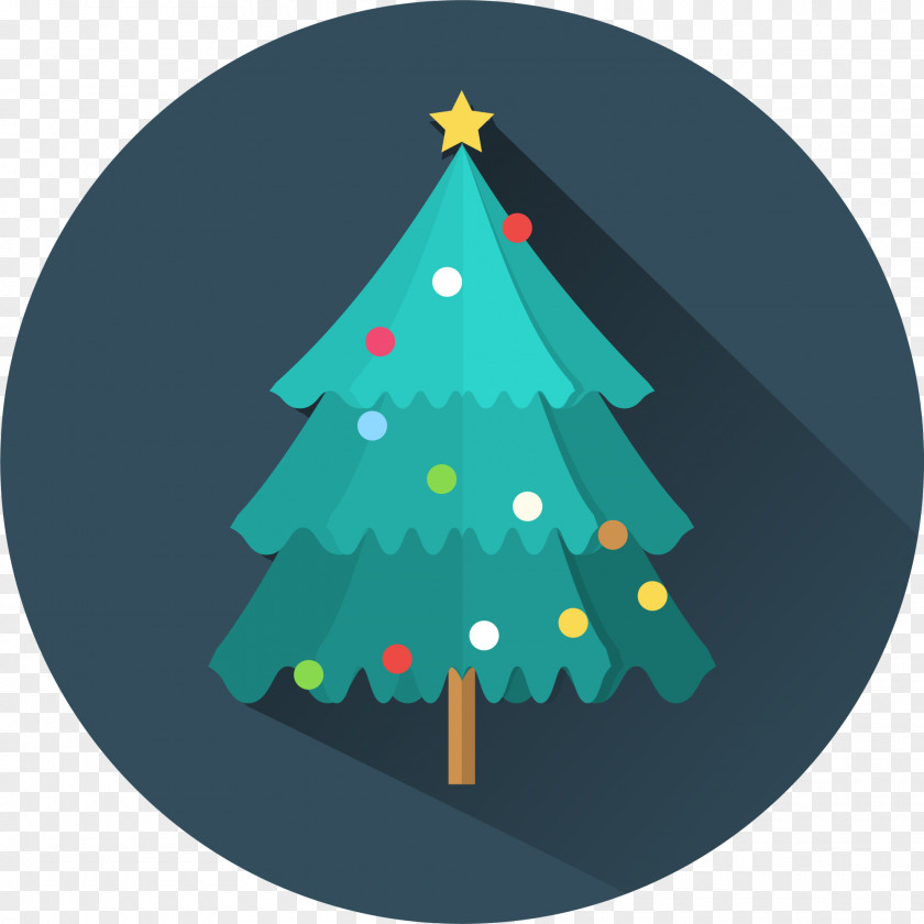 Green Christmas Tree Label PNG