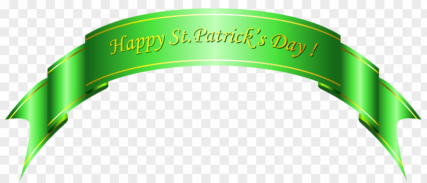 Happy St Patricks Day Green Banner PNG Clipart Saint Patrick's Shamrock Clip Art PNG