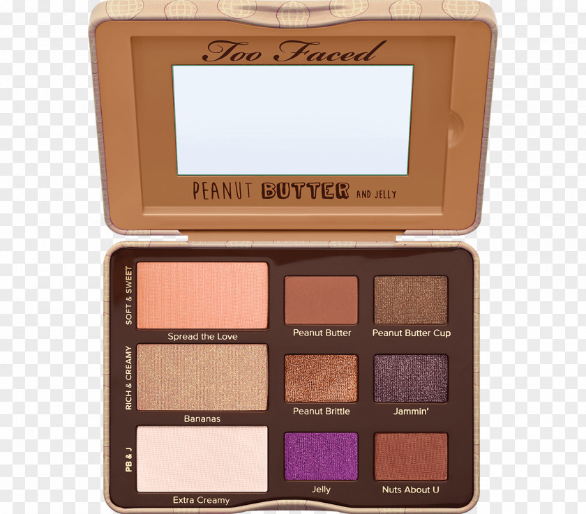 Palette Too Faced Unicorn Peanut Butter And Jelly Sandwich Cup & Eye Shadow Sweet Peach PNG