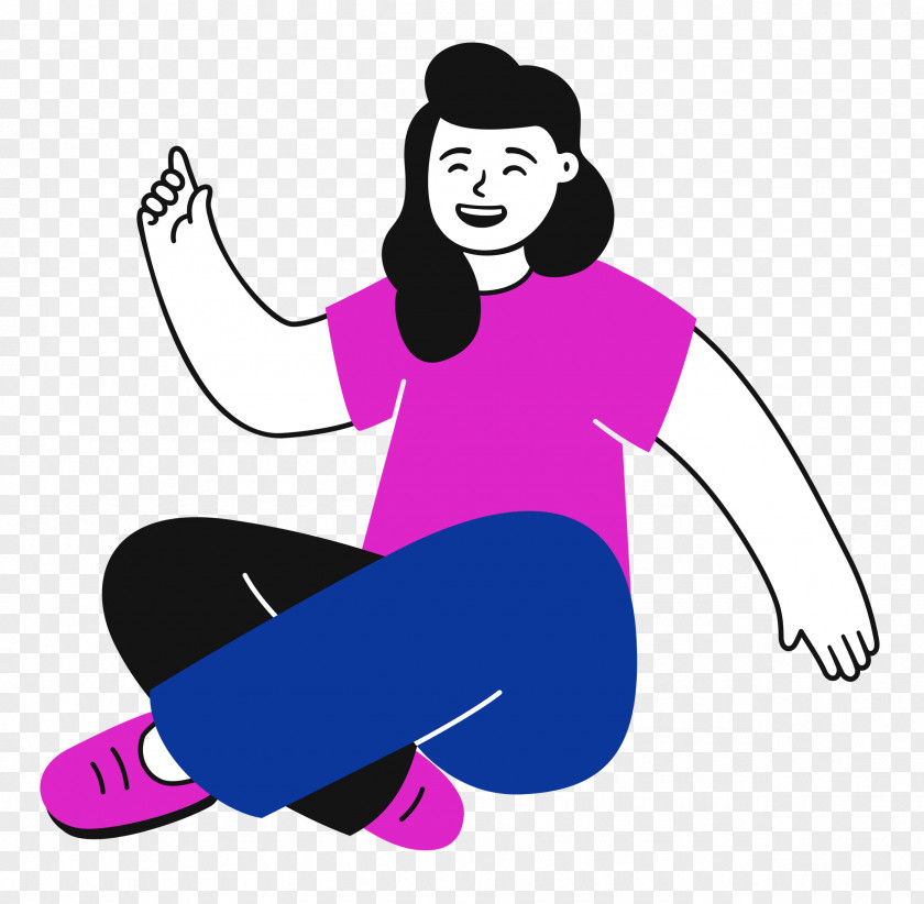 Sitting On Floor Sitting Woman PNG