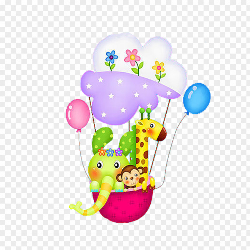 Cartoon Parachute Childrens Day Drawing Picture Frame Animation PNG