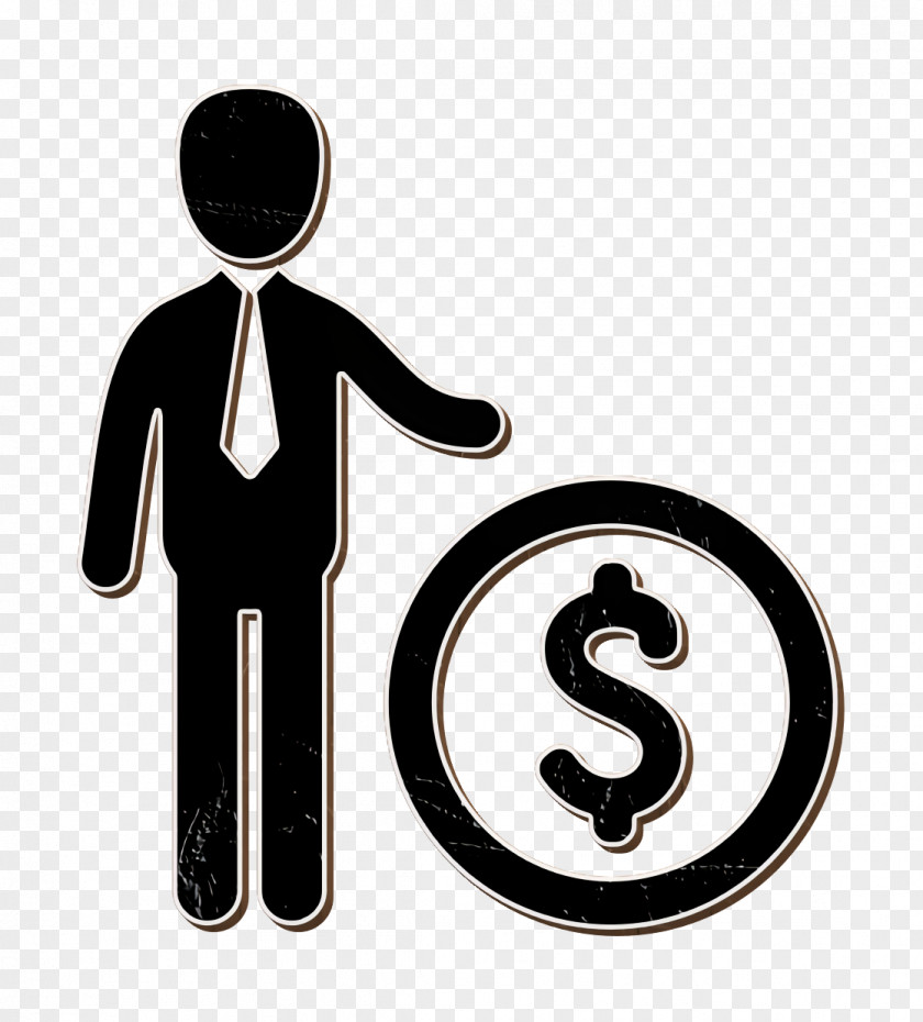 Man And Dollar Coin Icon Businessman Productivity PNG