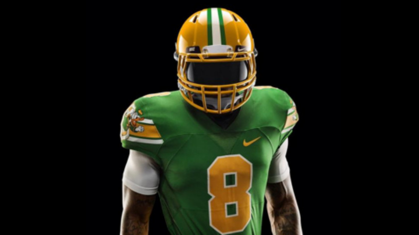 NFL Oregon Ducks Football College Playoff Throwback Uniform PNG