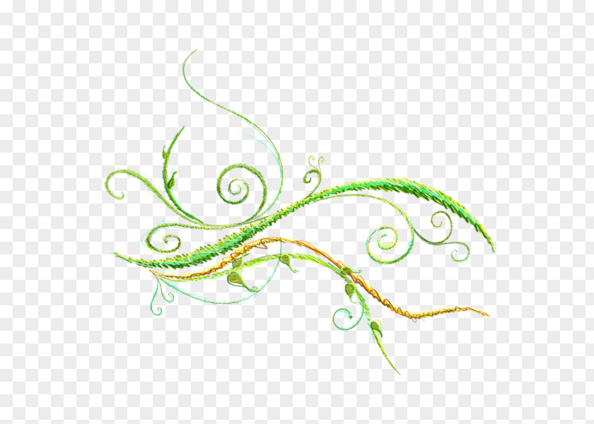 Ornamental Plant Vignette Clip Art PNG