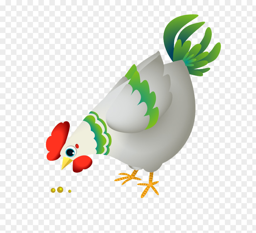 Painted Hens Eat Rice Rooster Roast Chicken PNG