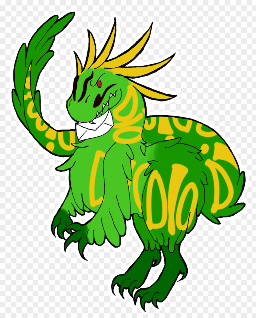 Scary Creatures Leaf Dragon Line Art Cartoon Clip PNG