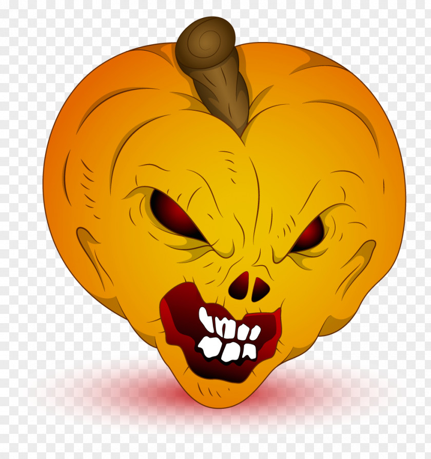 Halloween Transparent Evil Pumpkin Jack-o'-lantern Clip Art PNG