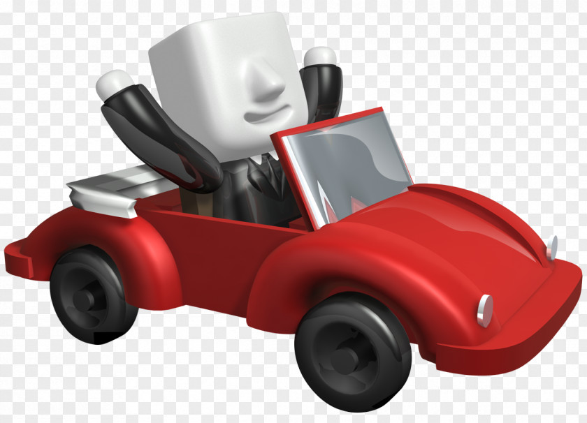 Square Head Villain Driving A Luxury Car 3D Computer Graphics Film PNG