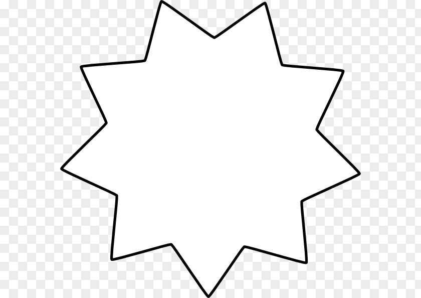 Black Star Polygon And White Clip Art PNG