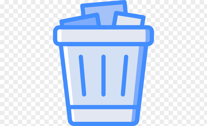 Blue Trash Can PNG