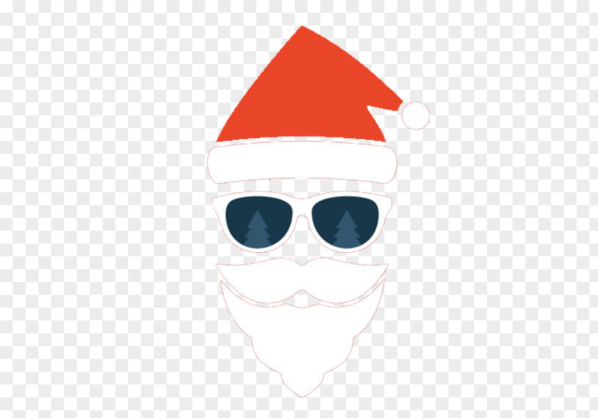 Cartoon Santa Claus Sunglasses Christmas PNG